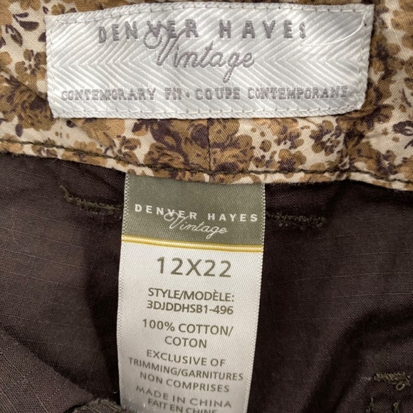 Denver Hayes Shorts Womens 12 Vintage Contemporary Fit Pockets Double Button Zip - Picture 13 of 13